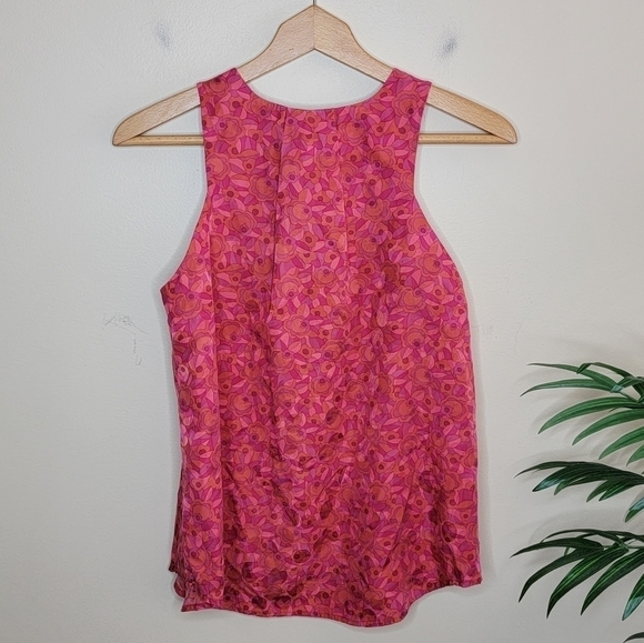 Marc by Marc Jacobs | Pink Orange Abstract Floral Tank Button Straps Size Small - Picture 3 of 5